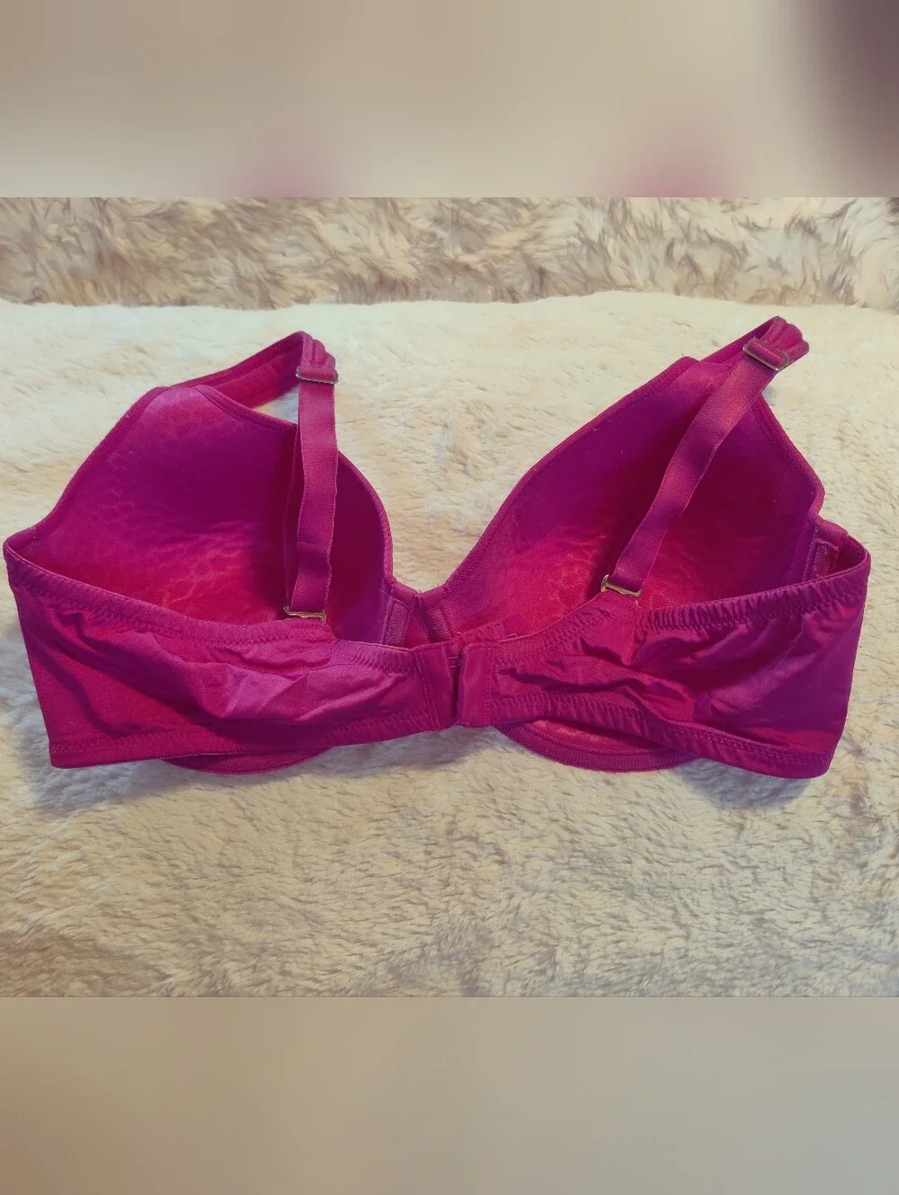 Natori Full Fit Contour Bra 36D Pink Sheer Jacquard Animal Print Underwire